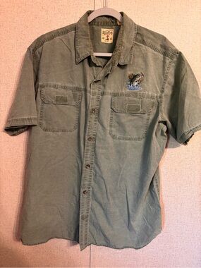 RedHead Short Sleeve Button-Down Shirt in Olive